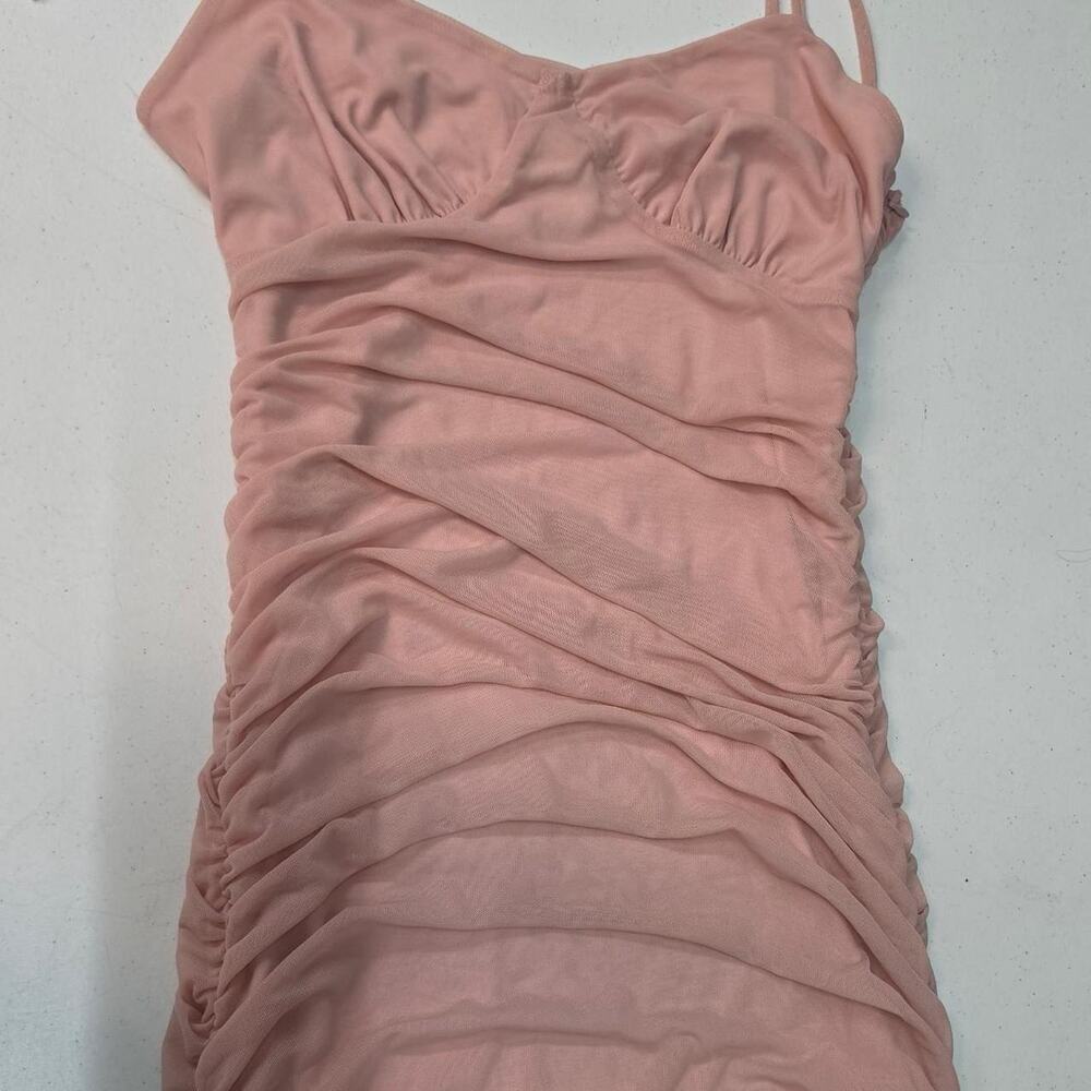 Forever 21 pink ruched mesh